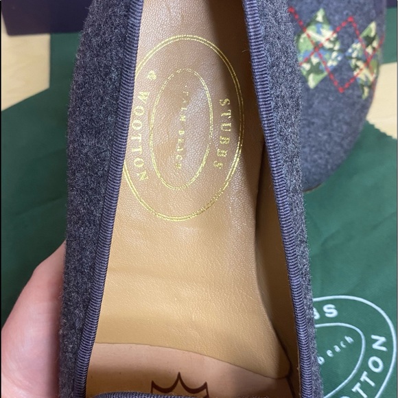 Mens Size 9.5 Stubbs & Wootton Luxury Handmade Slippers, Genuine Leather